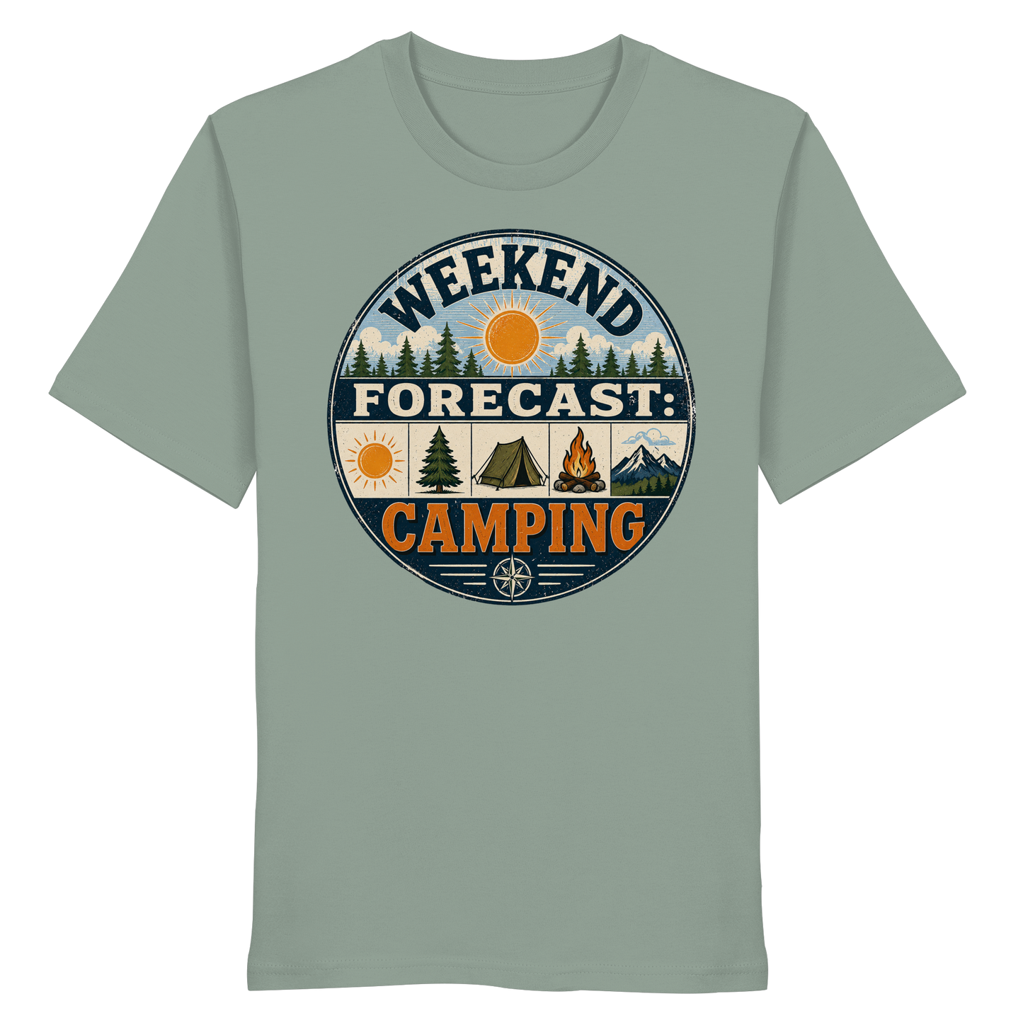 Clever Outdoor Weekend Forecast Camping - Organic Shirt