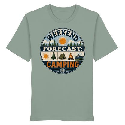 Clever Outdoor Weekend Forecast Camping - Organic Shirt