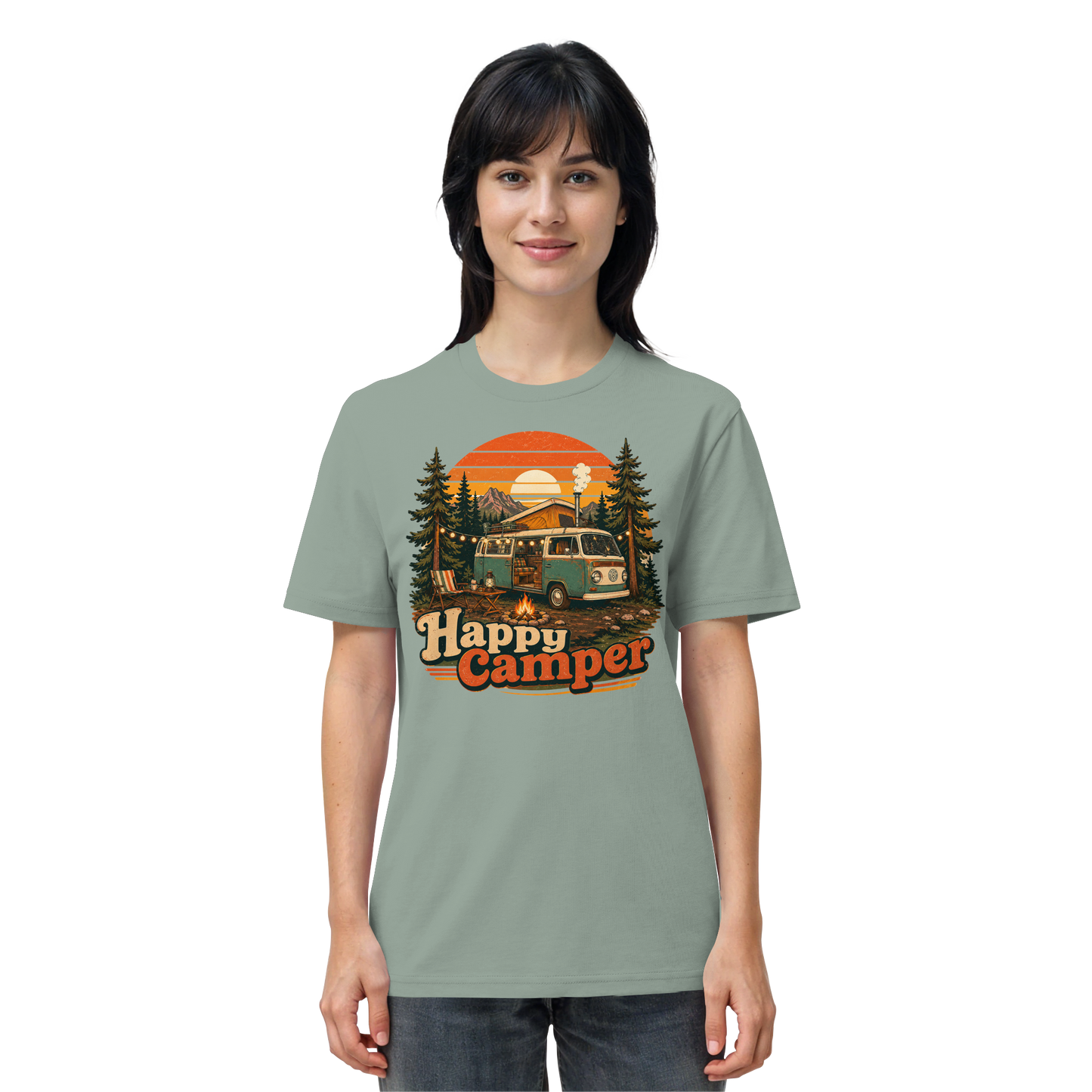 Clever Outdoor Happy Camper - Organic Shirt