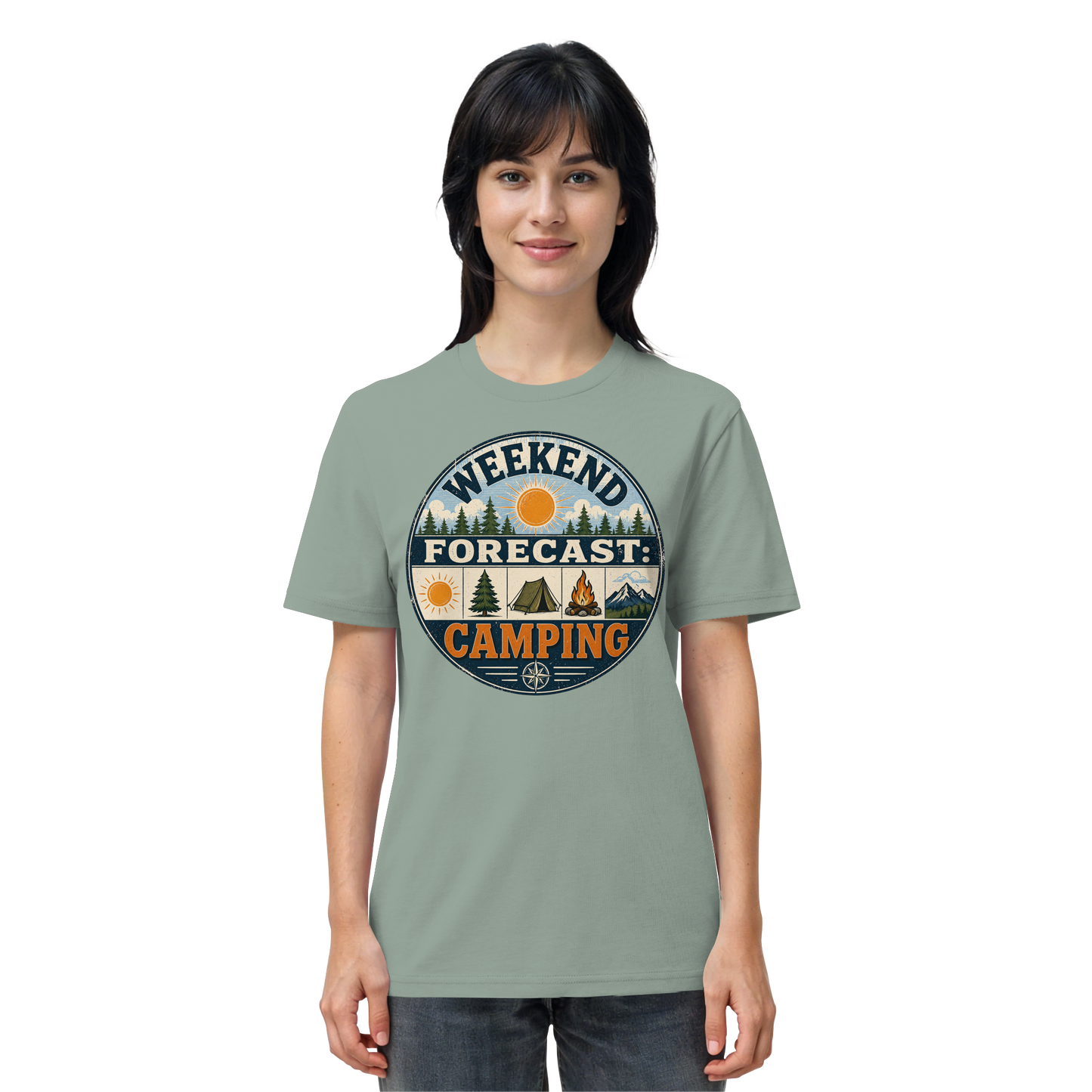 Clever Outdoor Weekend Forecast Camping - Organic Shirt