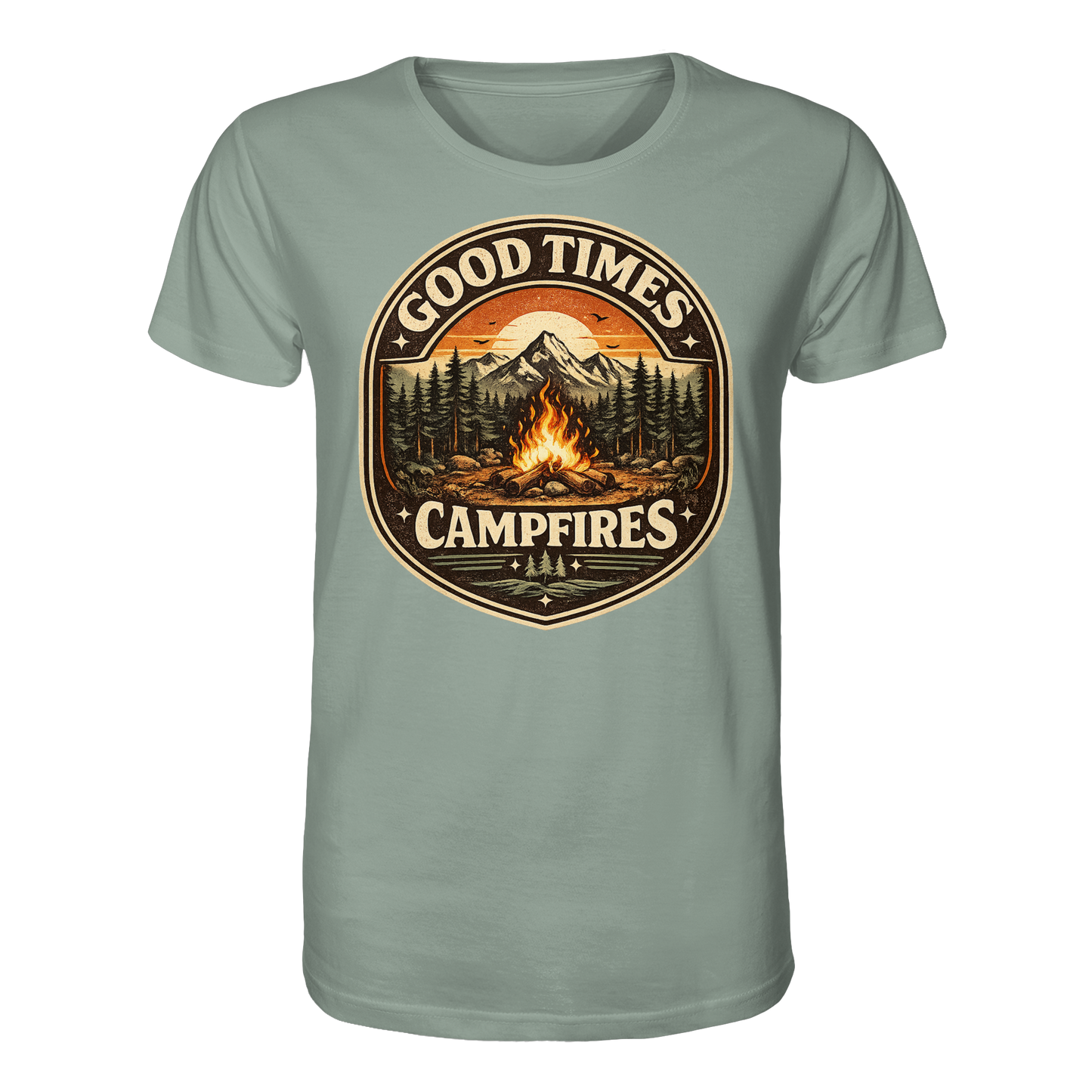 Clever Outdoor Good Times Campfires - Organic Shirt
