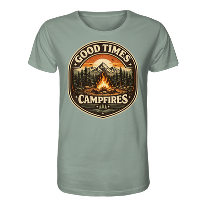 Clever Outdoor Good Times Campfires - Organic Shirt