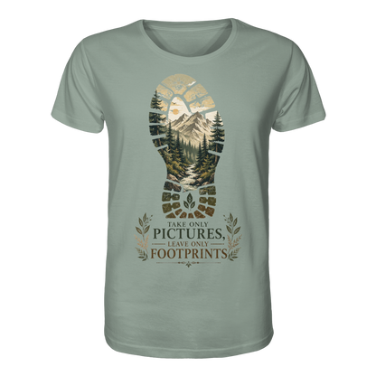 Clever Outdoor Take Only Pictures Leave Only Footprints - Organic Shirt
