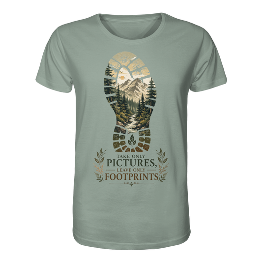 Clever Outdoor Take Only Pictures Leave Only Footprints - Organic Shirt - clever-outdoor.de