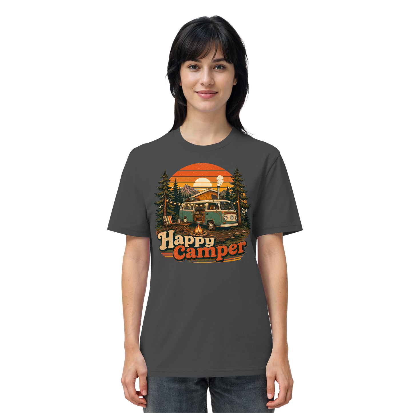 Clever Outdoor Happy Camper - Organic Shirt
