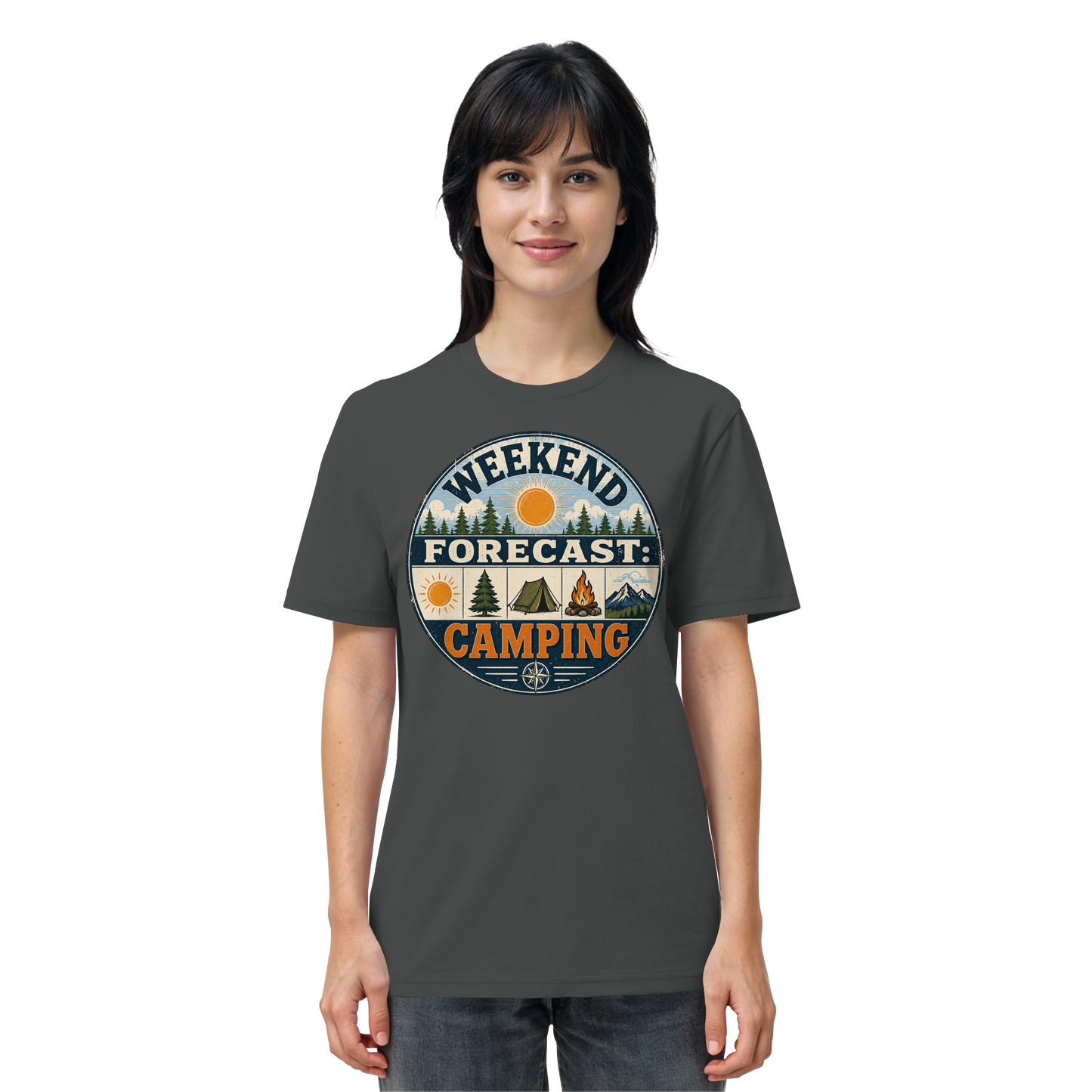 Clever Outdoor Weekend Forecast Camping - Organic Shirt