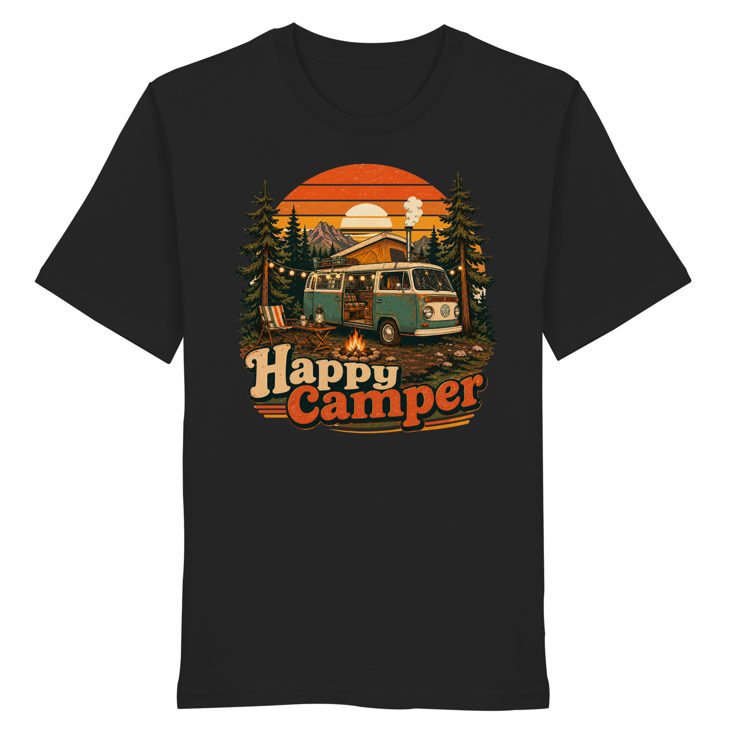 Clever Outdoor Happy Camper - Organic Shirt