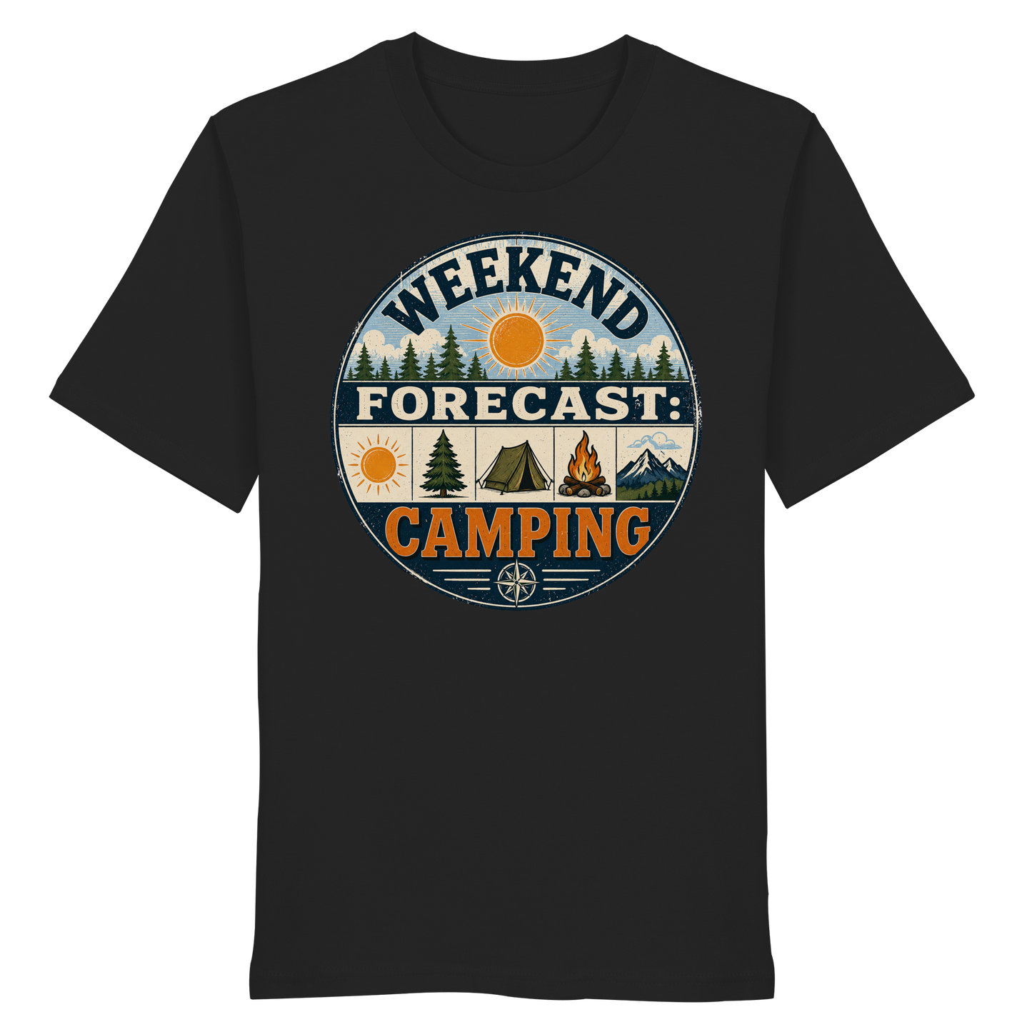 Clever Outdoor Weekend Forecast Camping - Organic Shirt