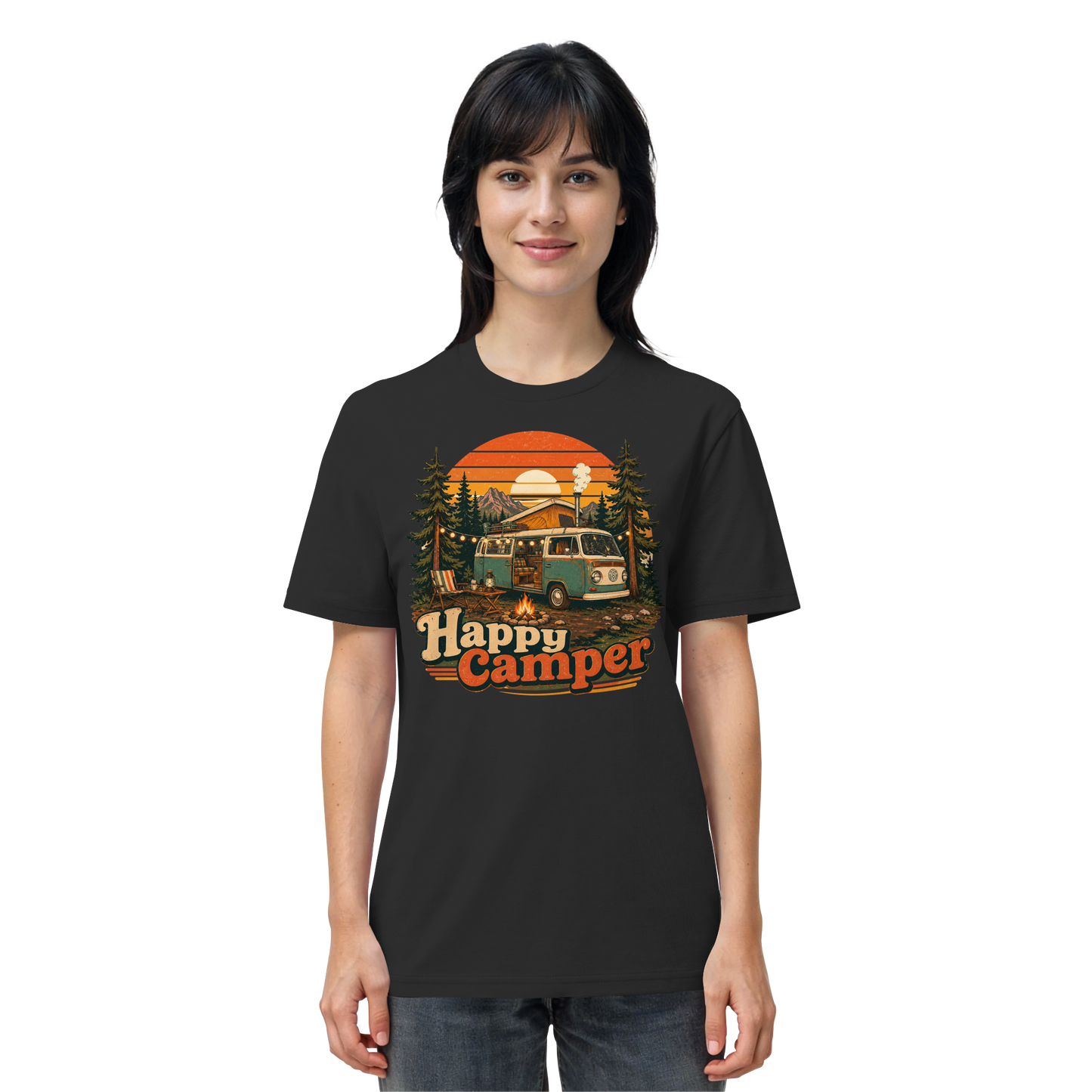 Clever Outdoor Happy Camper - Organic Shirt