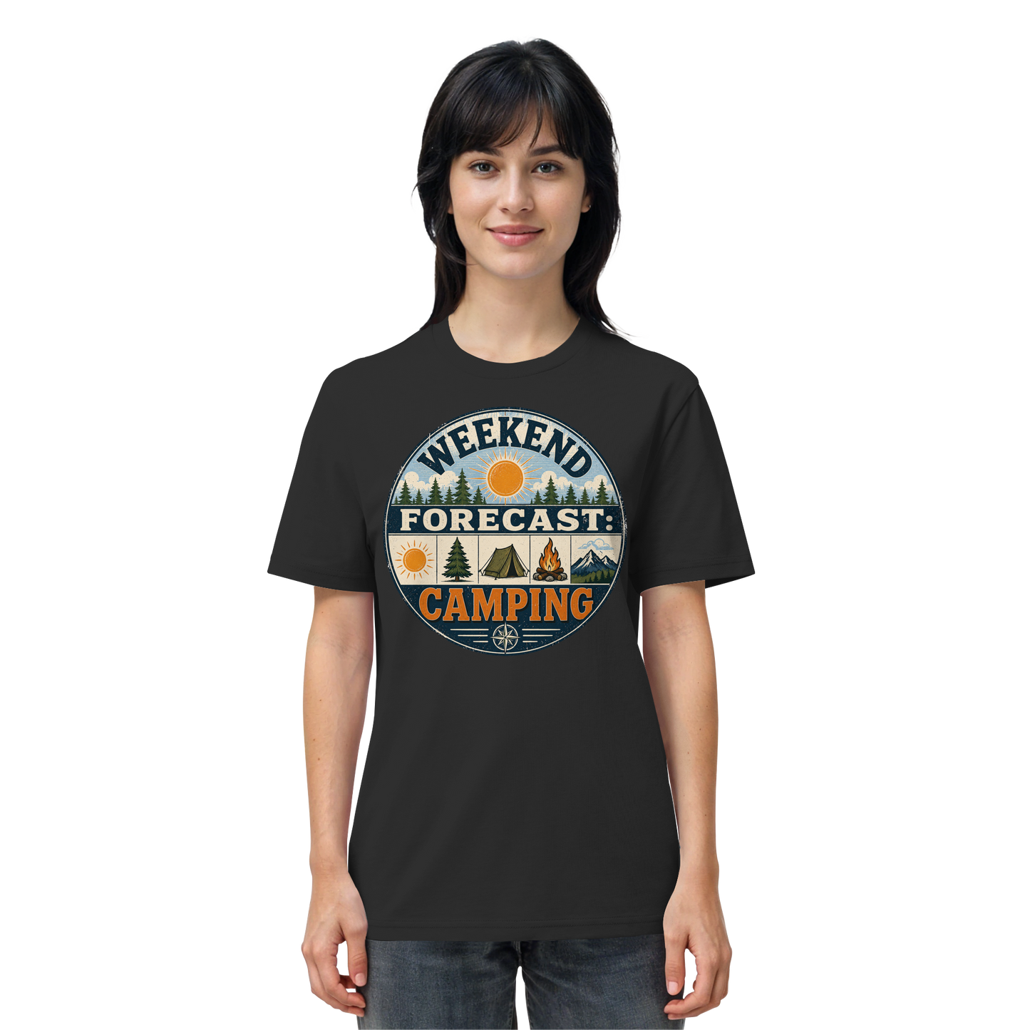 Clever Outdoor Weekend Forecast Camping - Organic Shirt