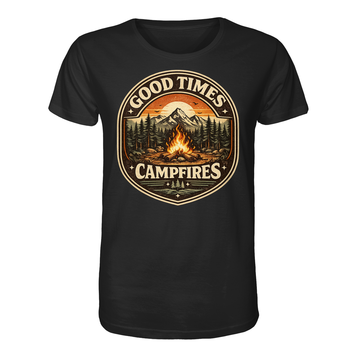 Clever Outdoor Good Times Campfires - Organic Shirt