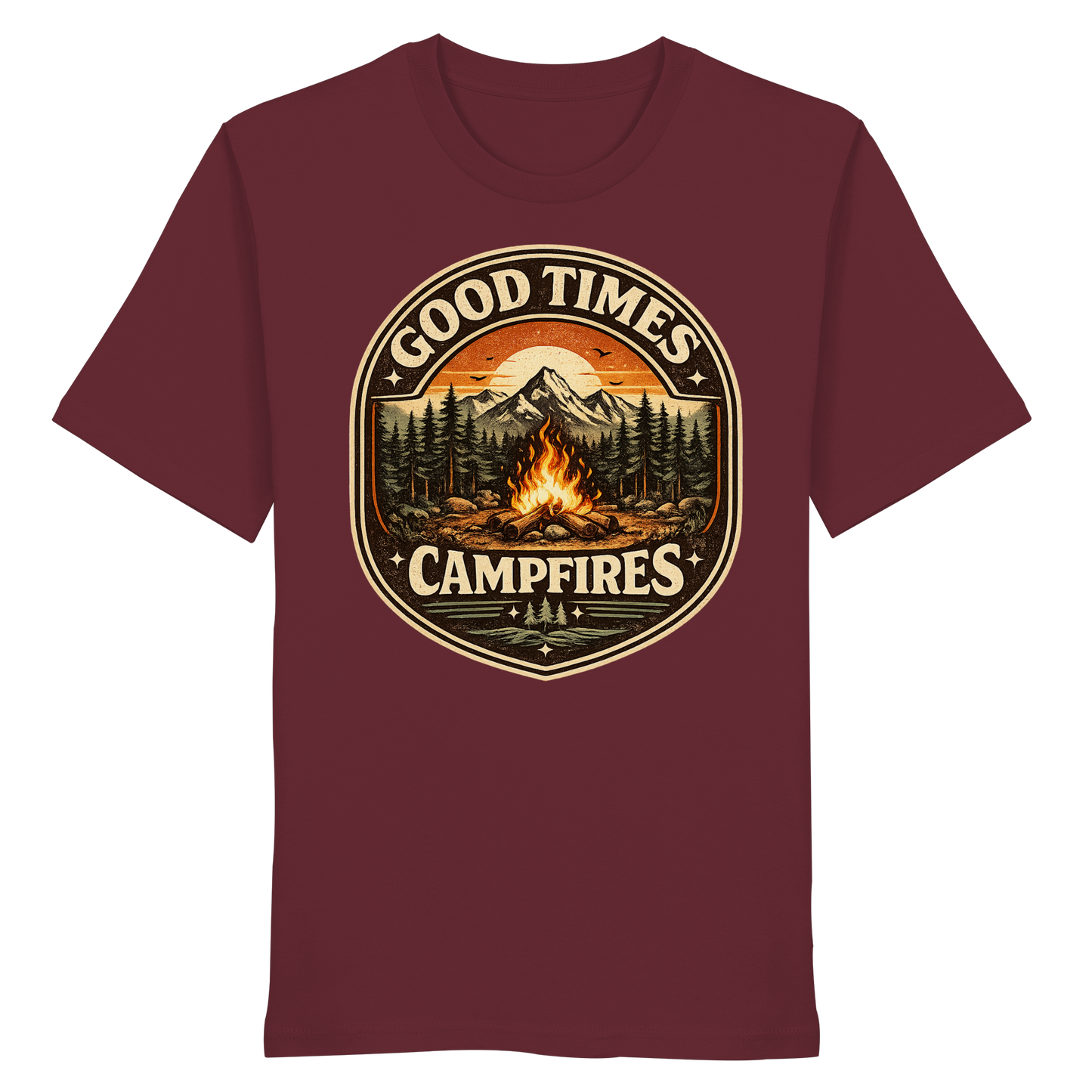 Clever Outdoor Good Times Campfires - Organic Shirt