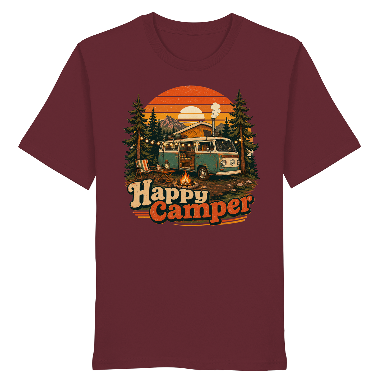 Clever Outdoor Happy Camper - Organic Shirt