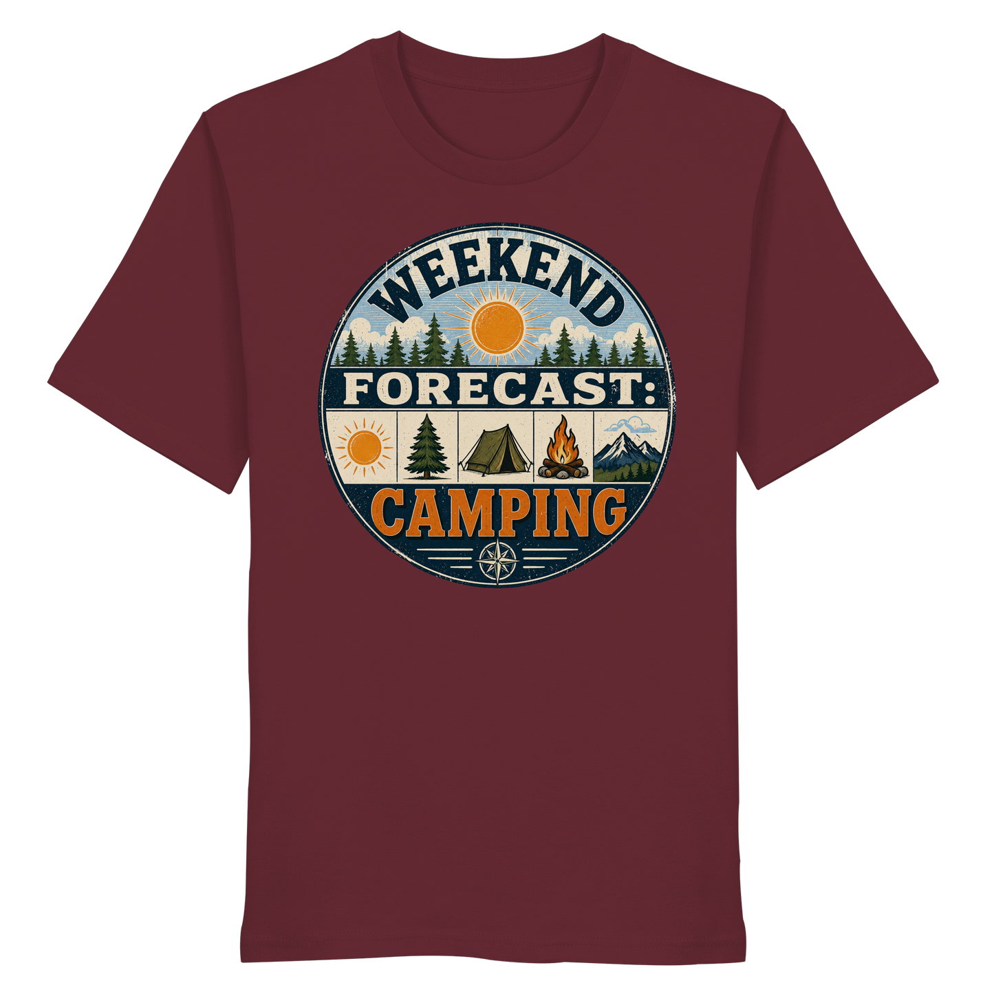 Clever Outdoor Weekend Forecast Camping - Organic Shirt
