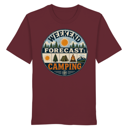Clever Outdoor Weekend Forecast Camping - Organic Shirt