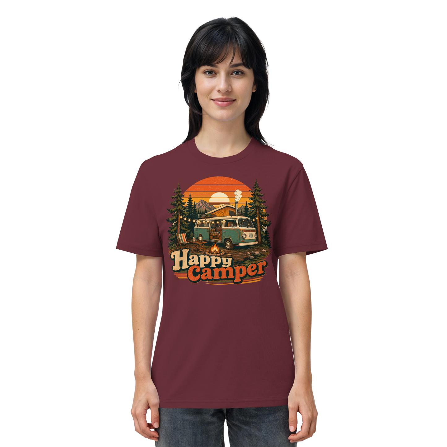 Clever Outdoor Happy Camper - Organic Shirt
