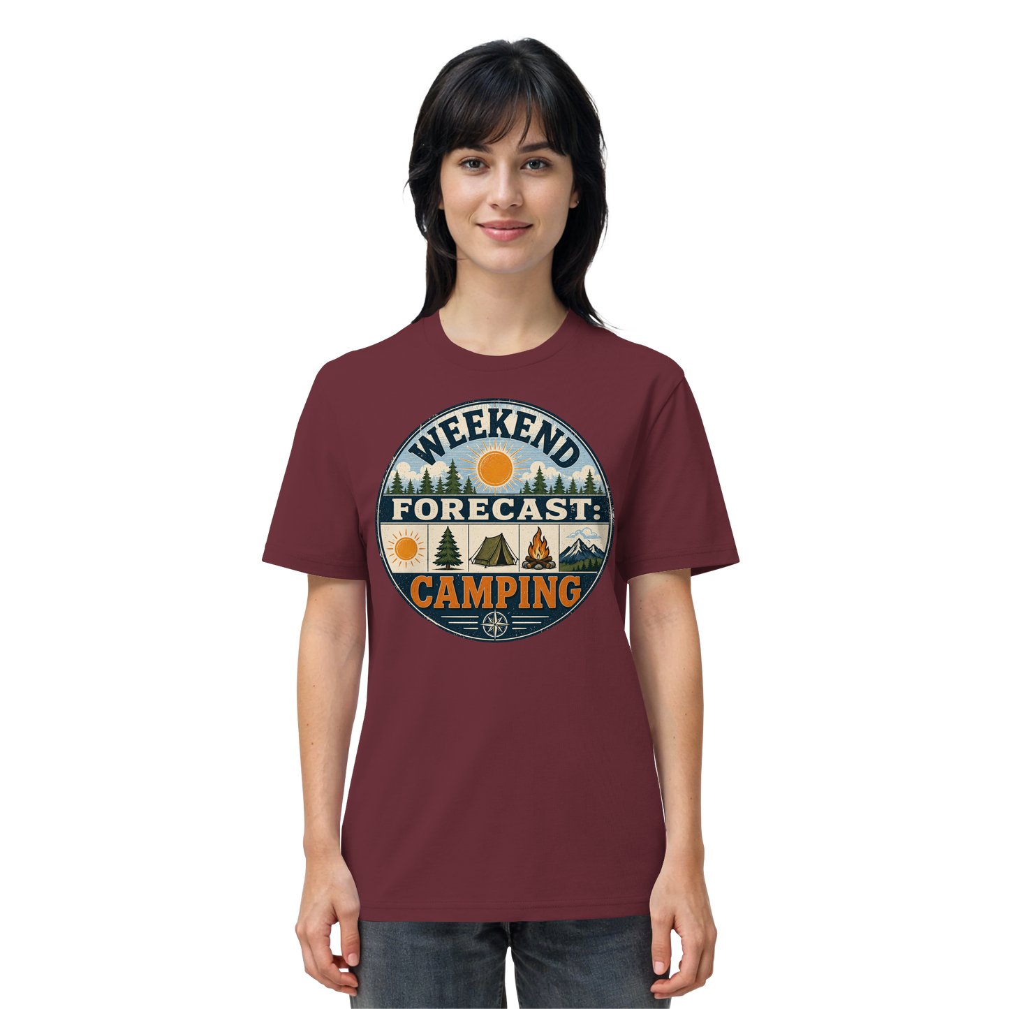Clever Outdoor Weekend Forecast Camping - Organic Shirt