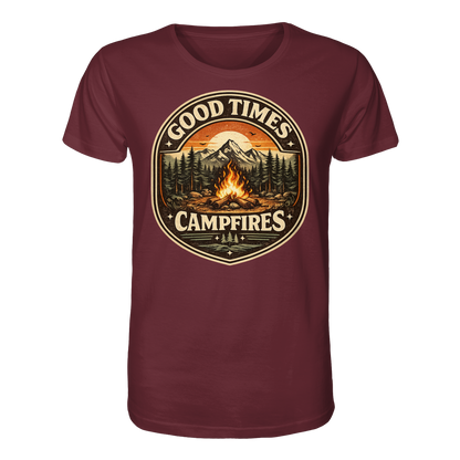 Clever Outdoor Good Times Campfires - Organic Shirt