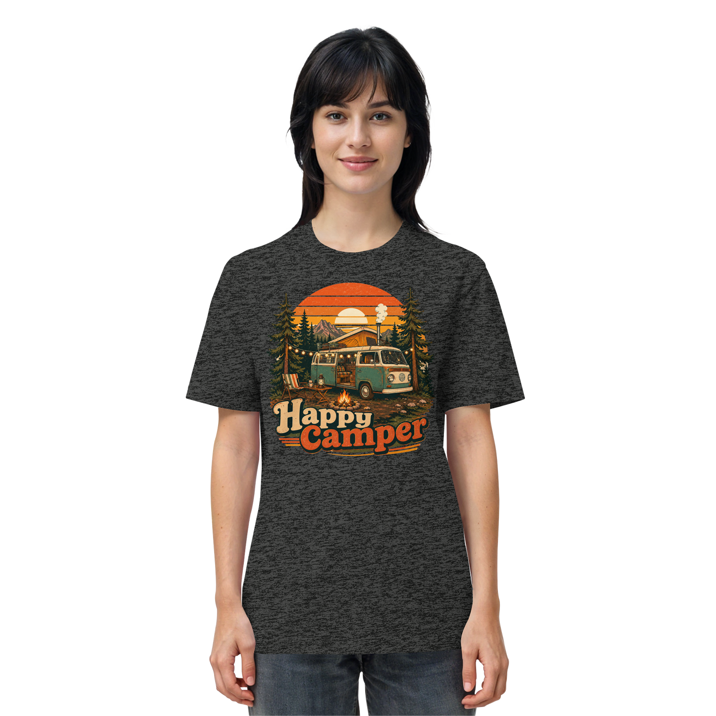 Clever Outdoor Happy Camper - Organic Shirt