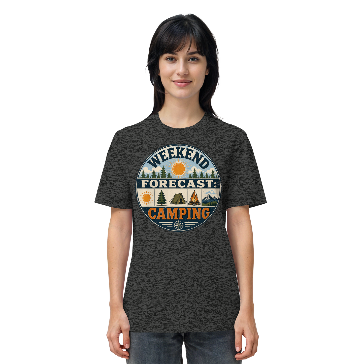 Clever Outdoor Weekend Forecast Camping - Organic Shirt
