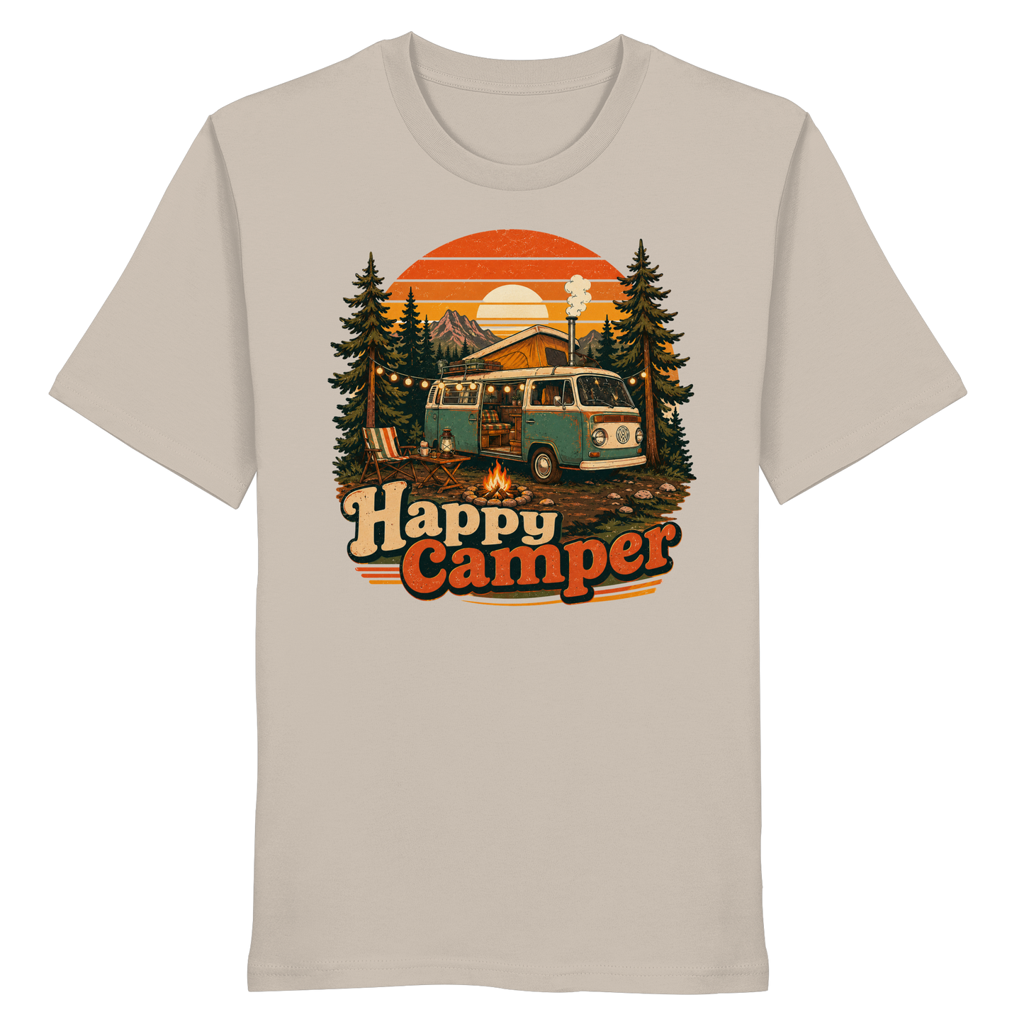 Clever Outdoor Happy Camper - Organic Shirt