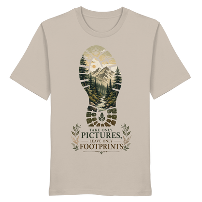 Clever Outdoor Take Only Pictures Leave Only Footprints - Organic Shirt