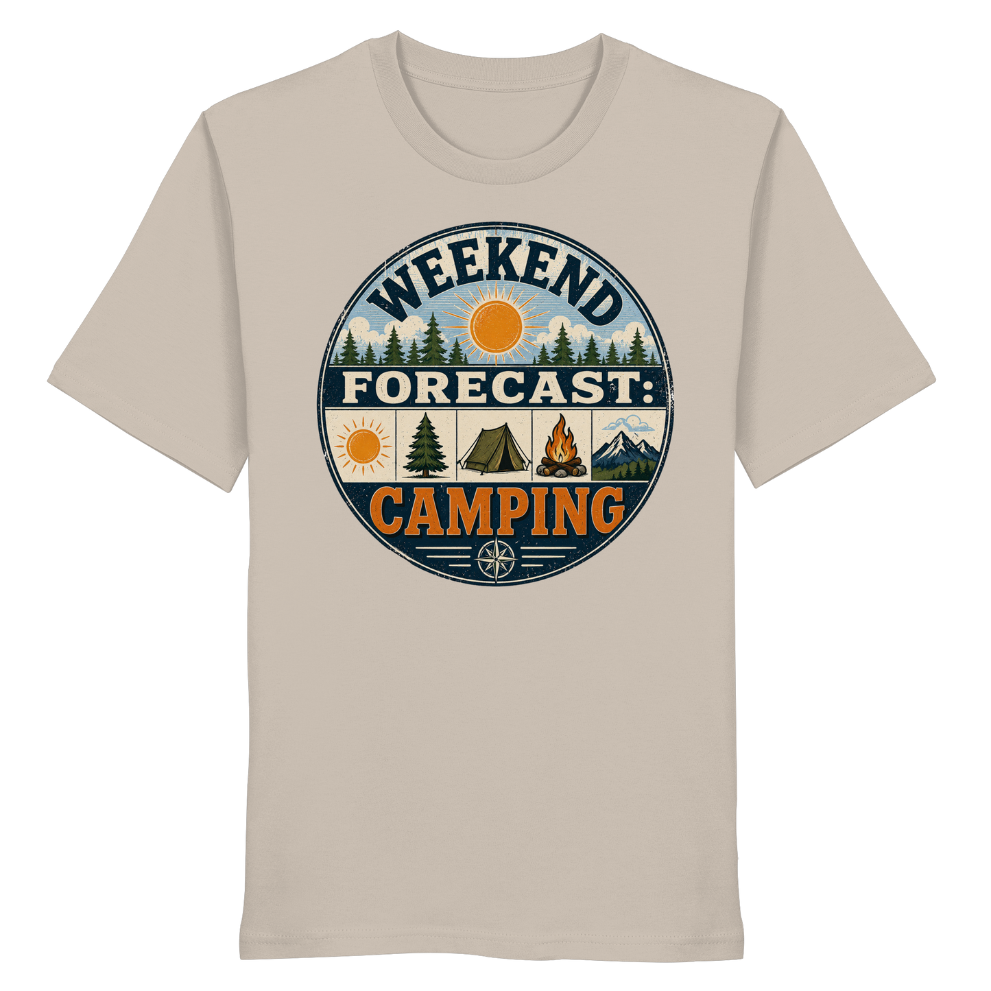 Clever Outdoor Weekend Forecast Camping - Organic Shirt