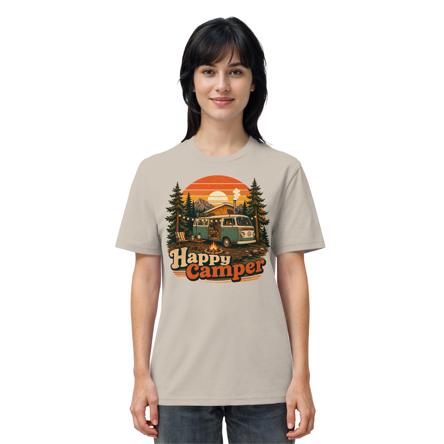 Clever Outdoor Happy Camper - Organic Shirt