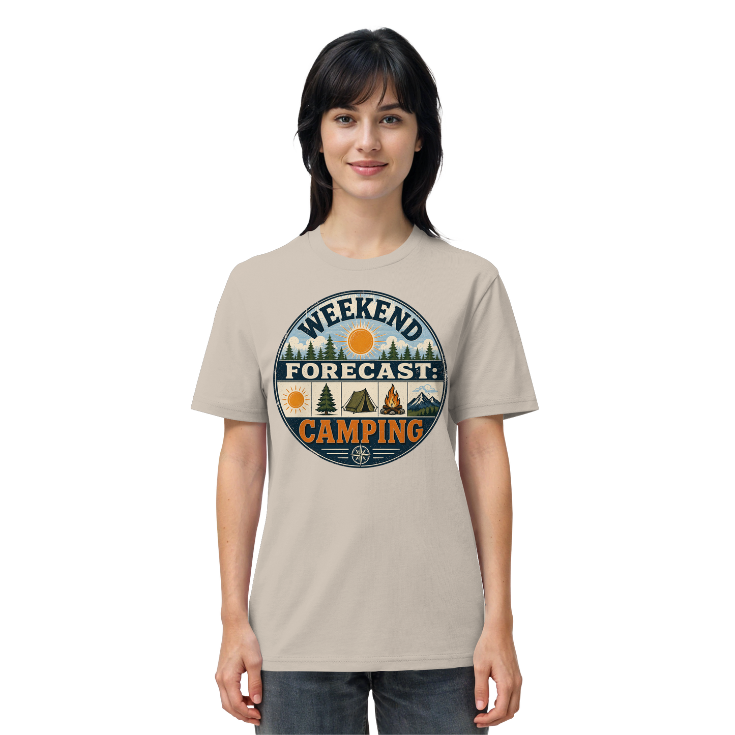Clever Outdoor Weekend Forecast Camping - Organic Shirt