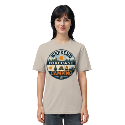 Clever Outdoor Weekend Forecast Camping - Organic Shirt
