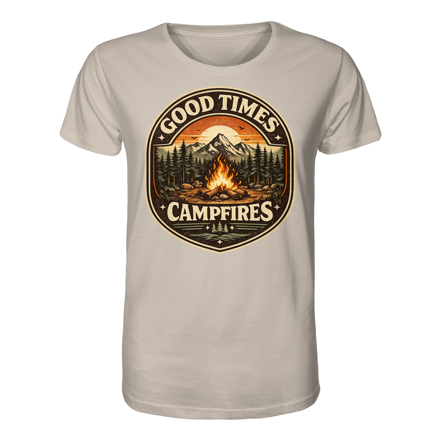 Clever Outdoor Good Times Campfires - Organic Shirt