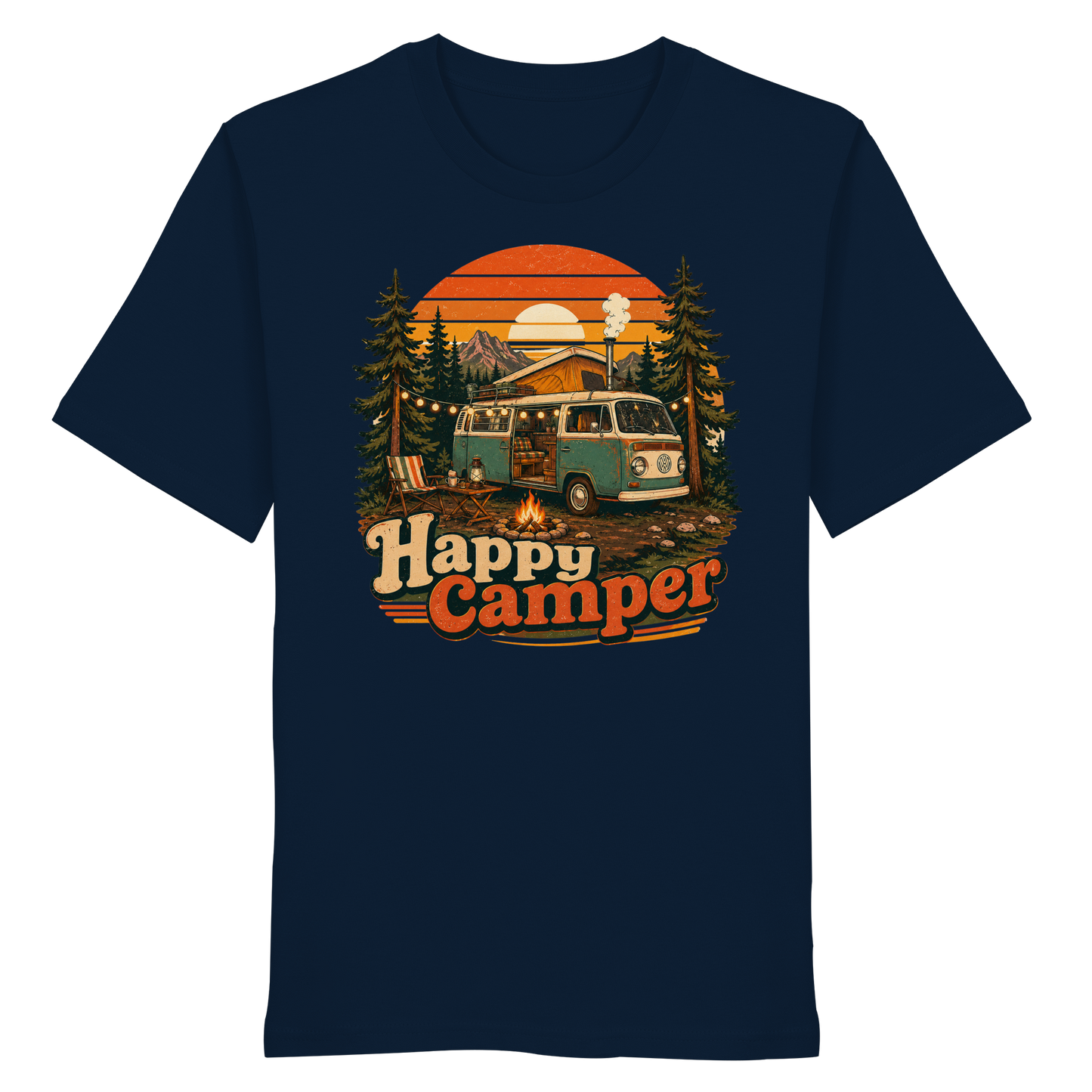 Clever Outdoor Happy Camper - Organic Shirt