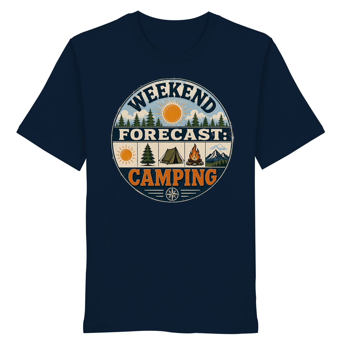 Clever Outdoor Weekend Forecast Camping - Organic Shirt