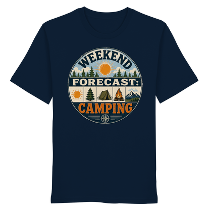 Clever Outdoor Weekend Forecast Camping - Organic Shirt