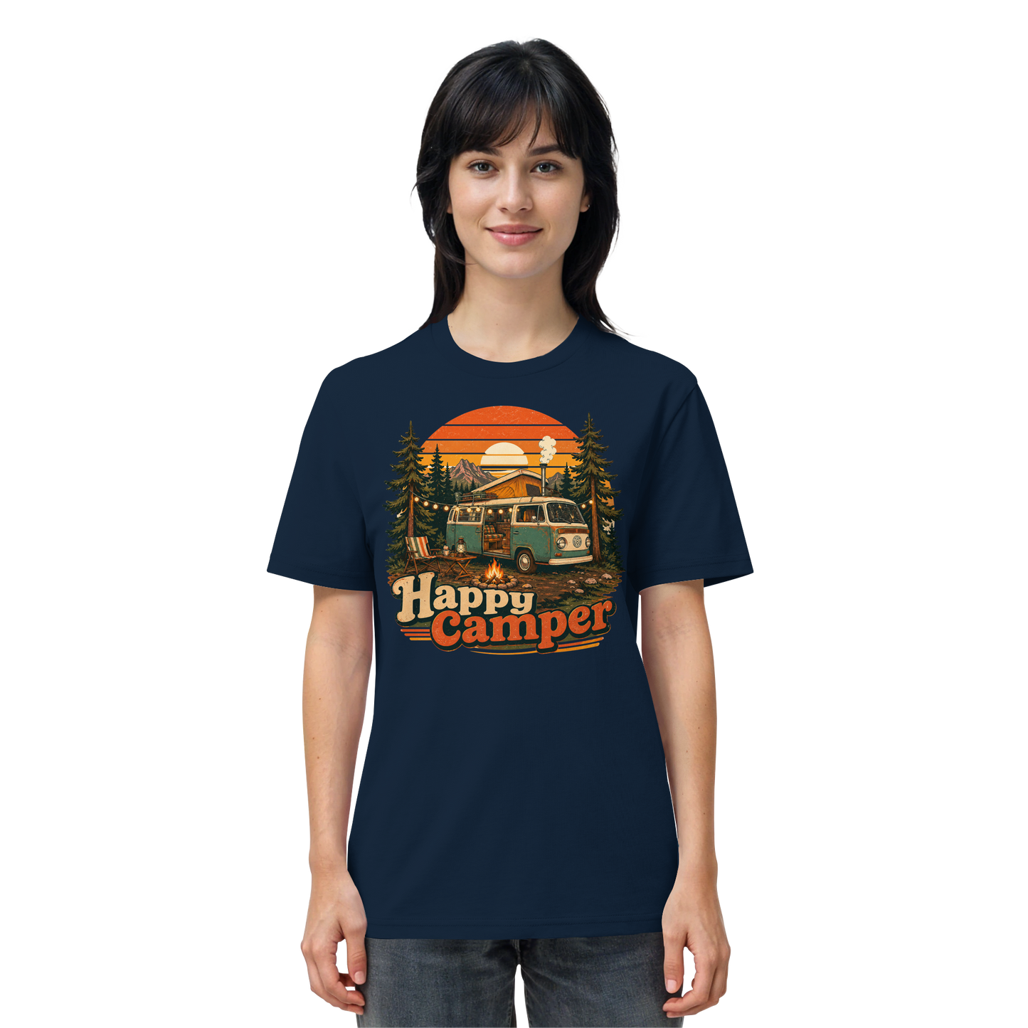 Clever Outdoor Happy Camper - Organic Shirt