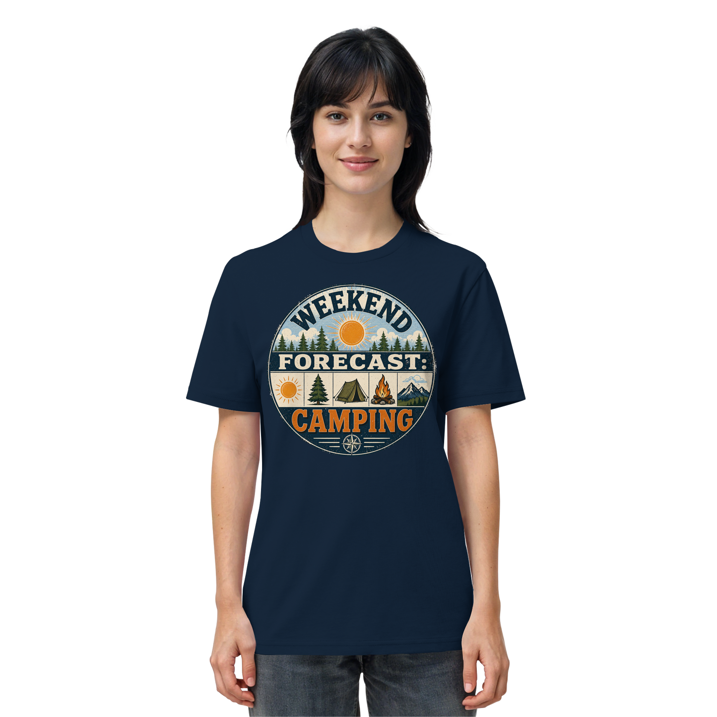 Clever Outdoor Weekend Forecast Camping - Organic Shirt