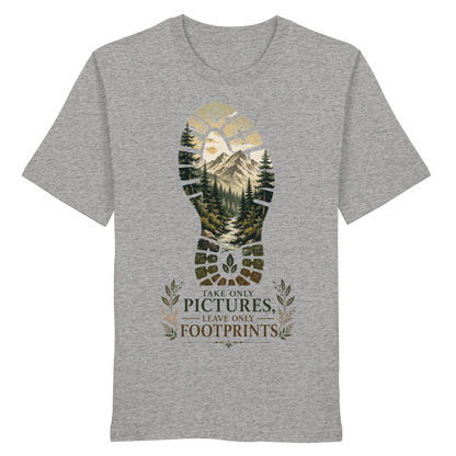 Clever Outdoor Take Only Pictures Leave Only Footprints - Organic Shirt