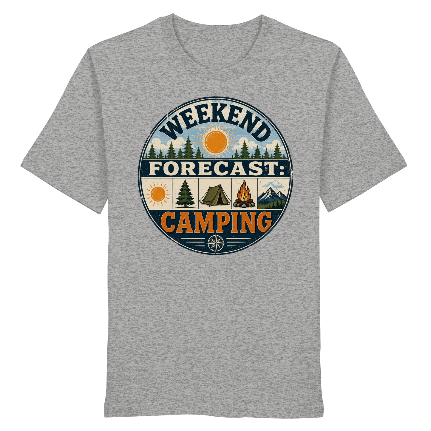 Clever Outdoor Weekend Forecast Camping - Organic Shirt
