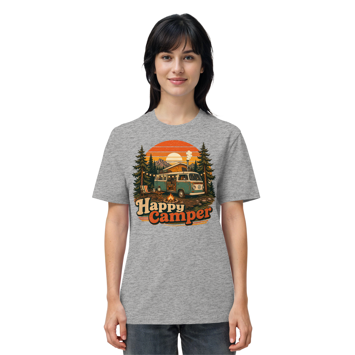 Clever Outdoor Happy Camper - Organic Shirt