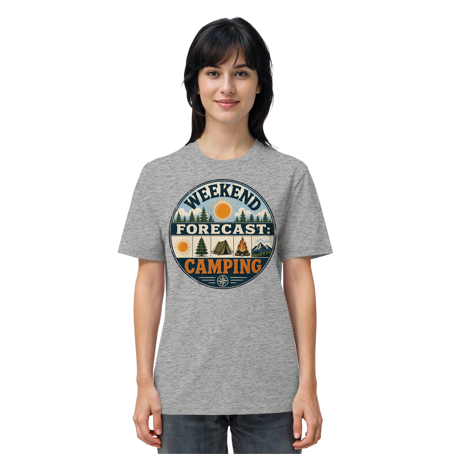 Clever Outdoor Weekend Forecast Camping - Organic Shirt