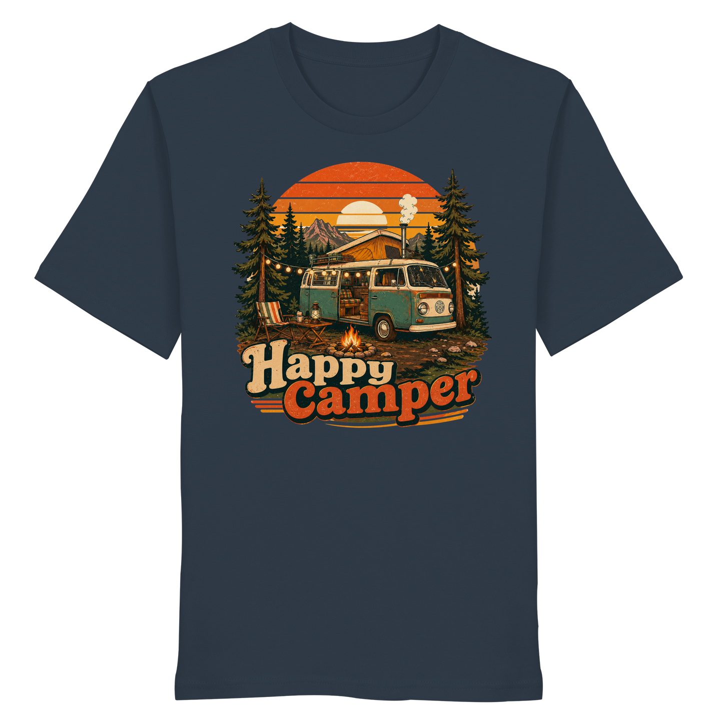 Clever Outdoor Happy Camper - Organic Shirt