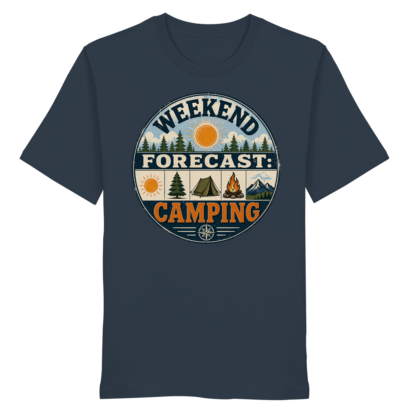Clever Outdoor Weekend Forecast Camping - Organic Shirt