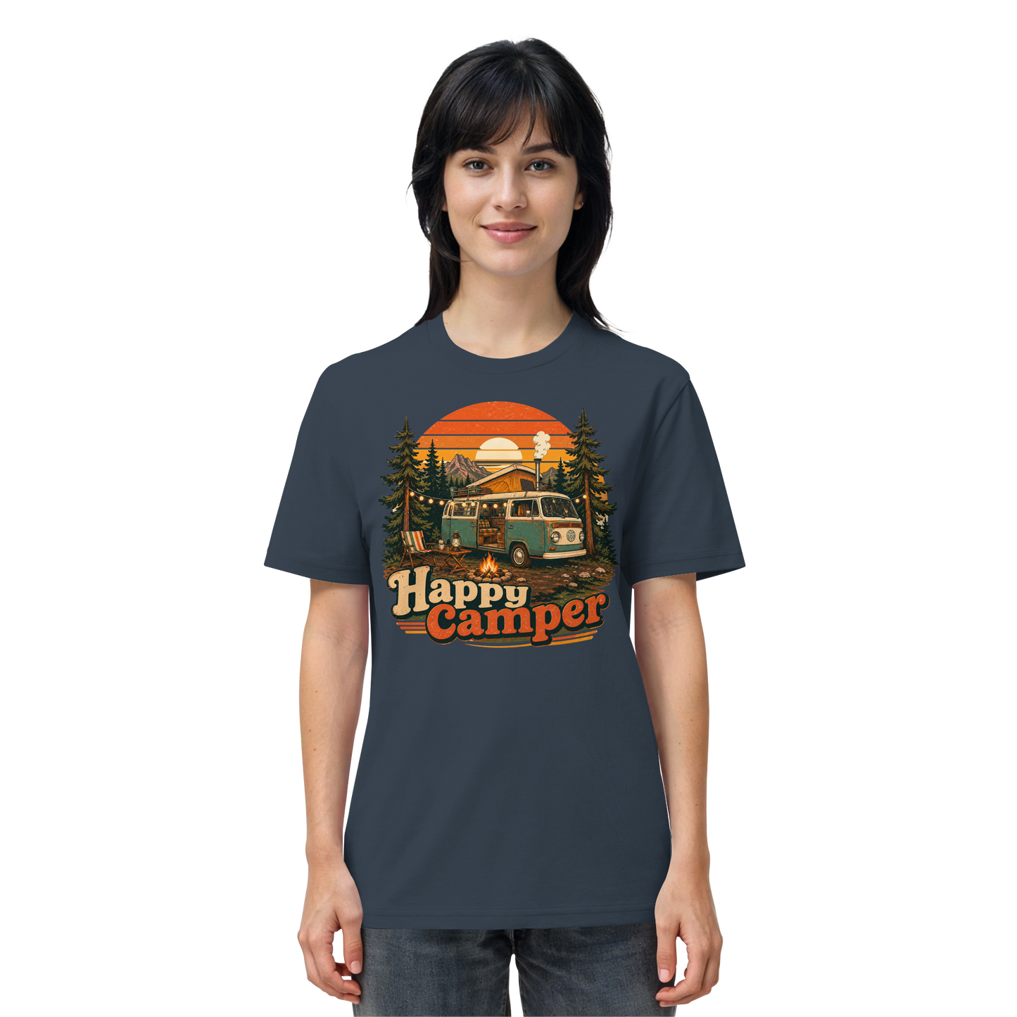 Clever Outdoor Happy Camper - Organic Shirt
