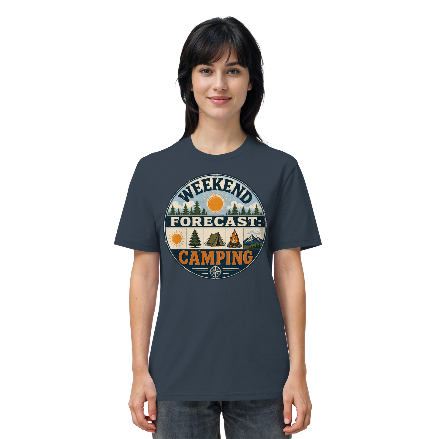 Clever Outdoor Weekend Forecast Camping - Organic Shirt
