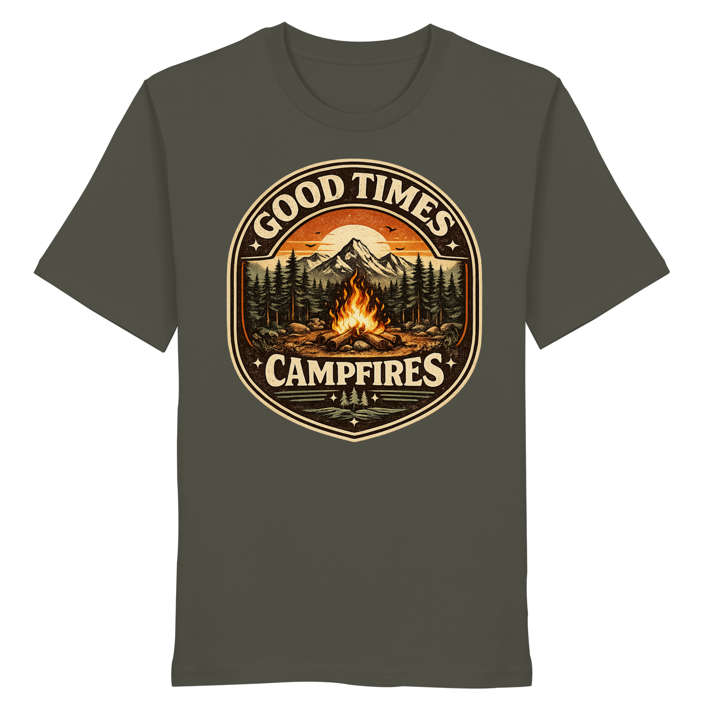 Clever Outdoor Good Times Campfires - Organic Shirt
