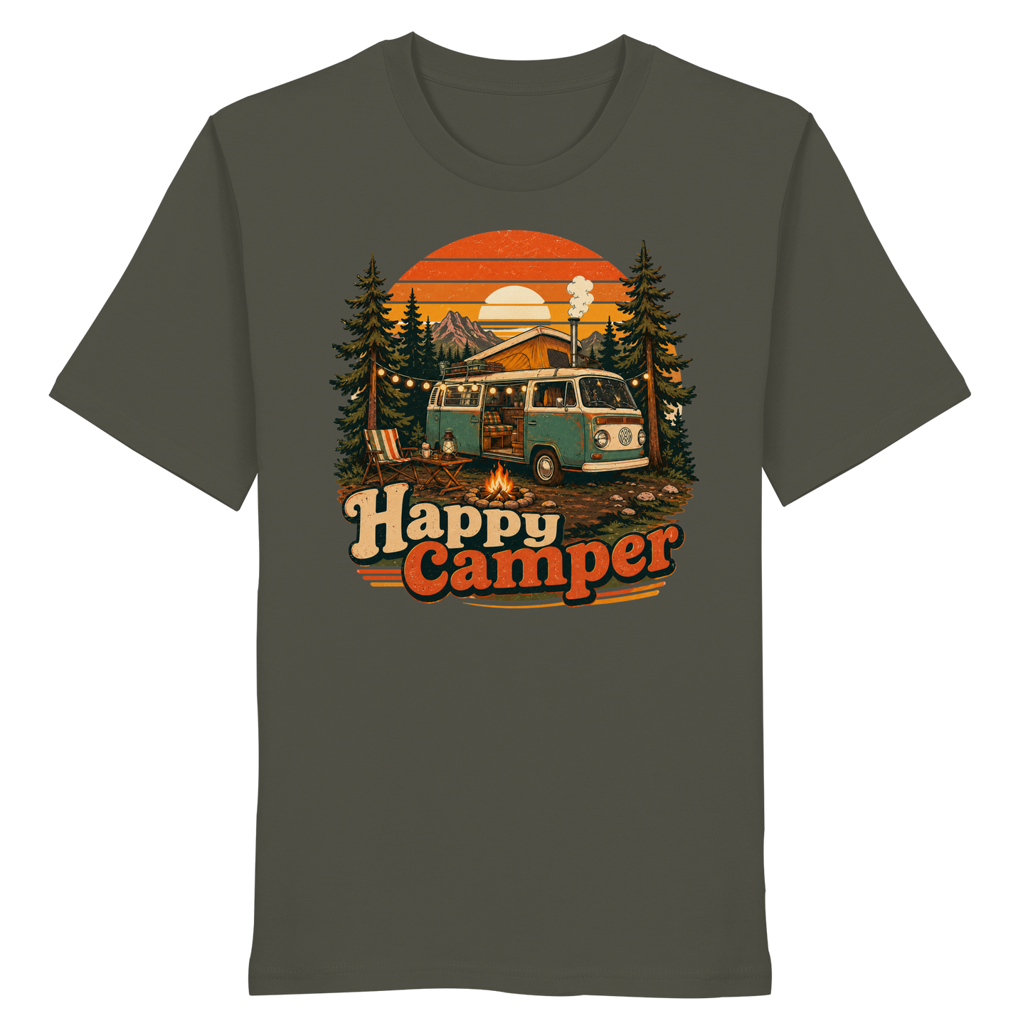 Clever Outdoor Happy Camper - Organic Shirt