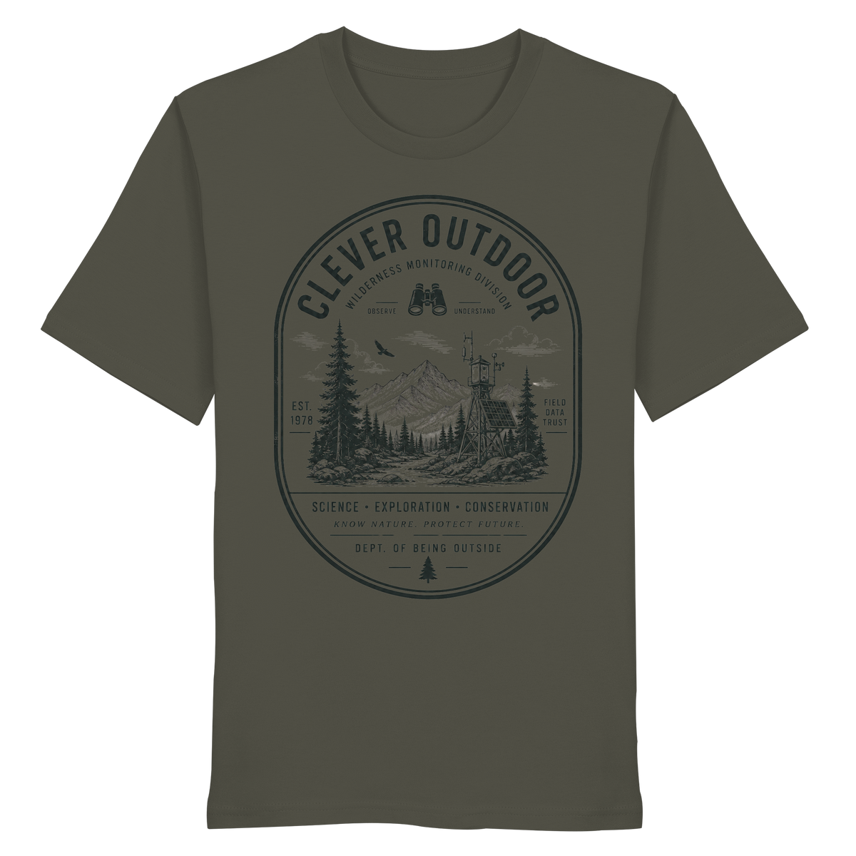 Clever Outdoor Monitoring Division - Organic Shirt - clever-outdoor.de