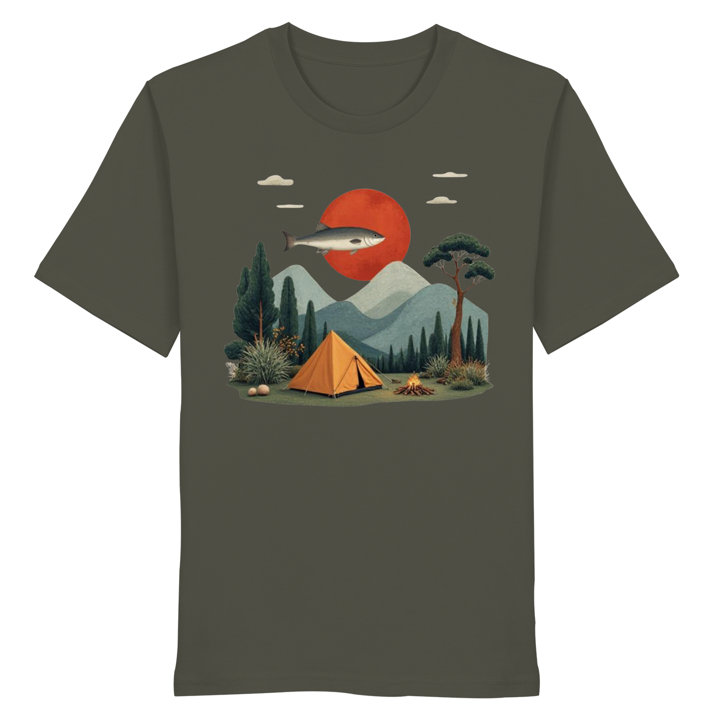 Clever Outdoor Red Sun Fish - Organic Shirt