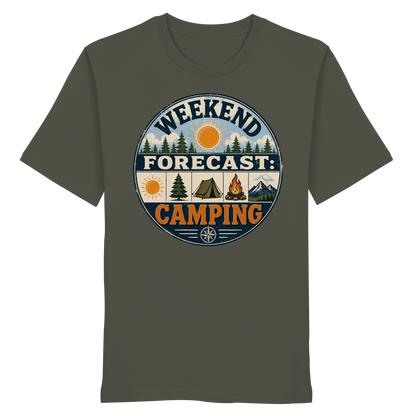 Clever Outdoor Weekend Forecast Camping - Organic Shirt