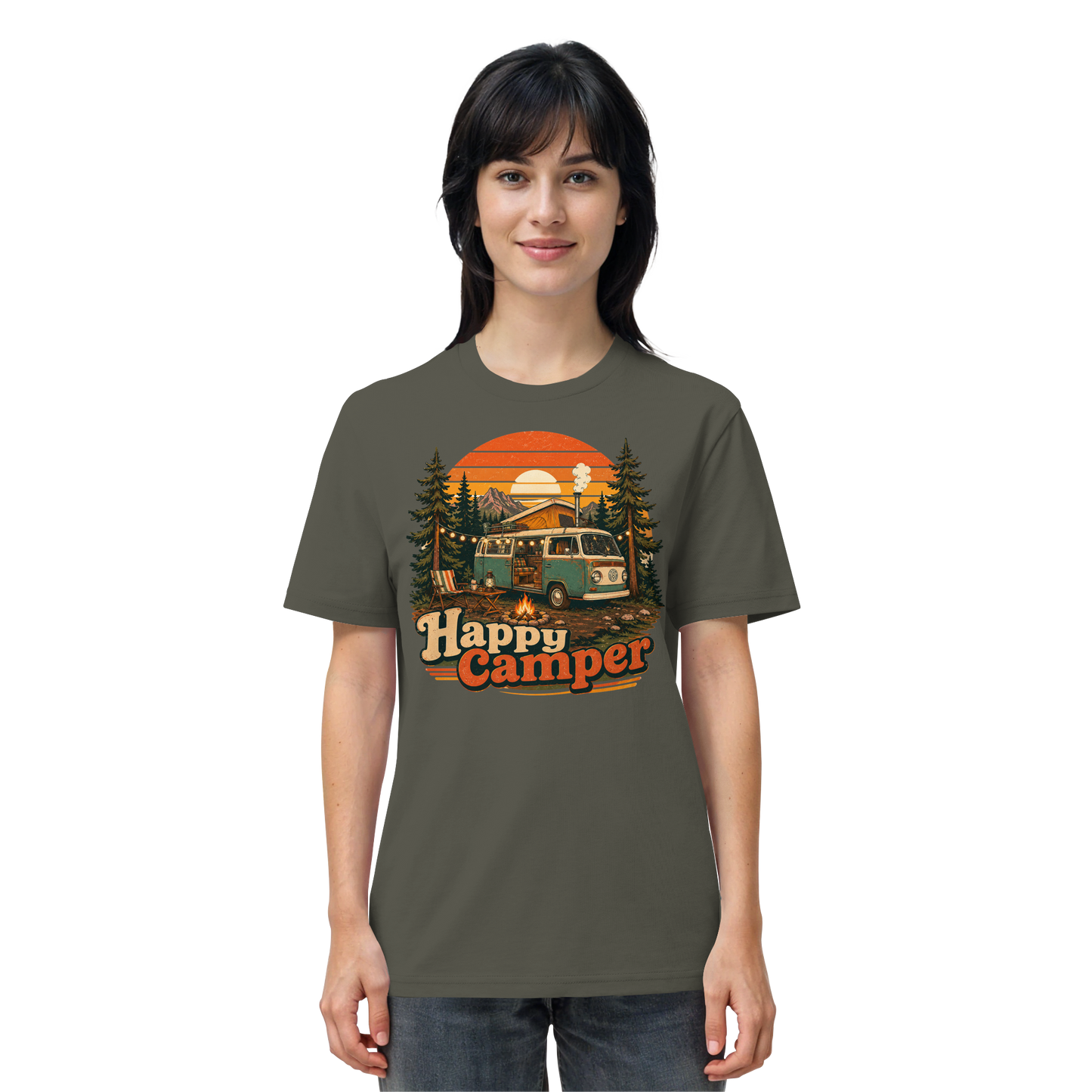 Clever Outdoor Happy Camper - Organic Shirt